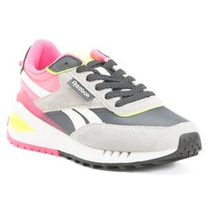 REEBOK Pink/Gray Suede Forte Racer Lifestyle Sneakers